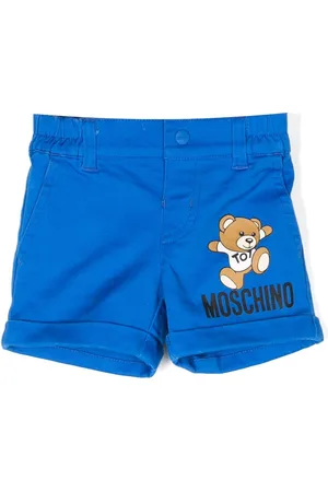Moschino Teddy Bear-print elasticated-waist shorts