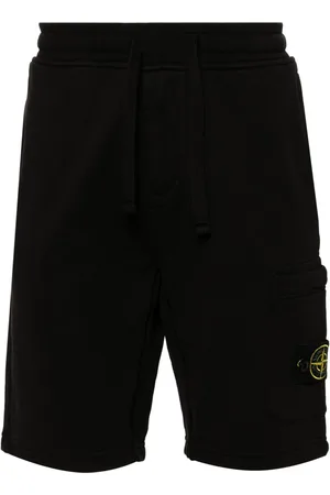 Stone Island Compass-badge cotton track shorts