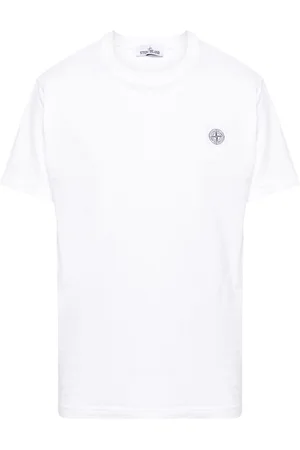 Stone Island Compass-appliqu?? cotton T-shirt