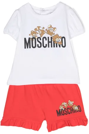 Moschino Teddy Bear-print ruffle-detail shorts set