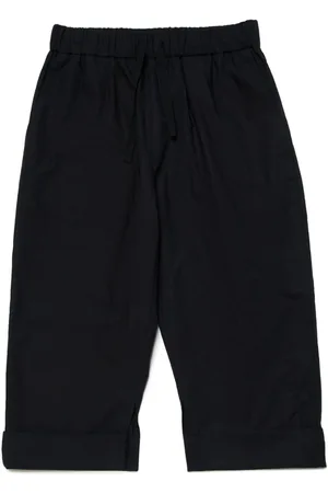 Maison Margiela Logo-embroidered wide-leg trousers