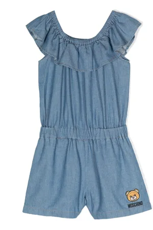 Moschino Teddy Bear-embroidered playsuit
