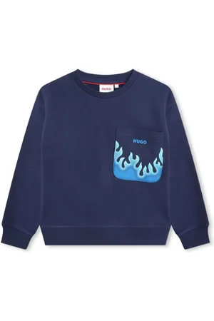 HUGO BOSS Flame-print long-sleeve sweatshirt