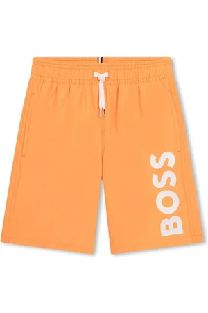 HUGO BOSS Logo-print drawstring-waistband swim shorts