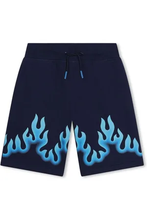 HUGO BOSS Flame-print drawstring Bermuda shorts