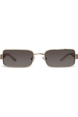 Linda Farrow Rectangle-frame logo-print sunglasses