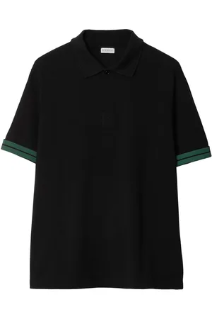 Burberry Striped-cuffs polo shirt