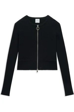 Courrèges Heritage ribbed-knit cardigan