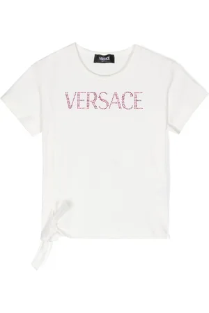 VERSACE Rhinestoned logo-embellished T-shirt