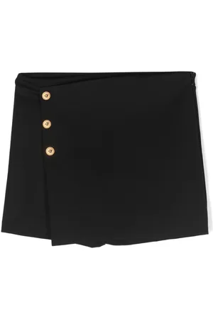VERSACE Medusa-buttons asymmetric skort