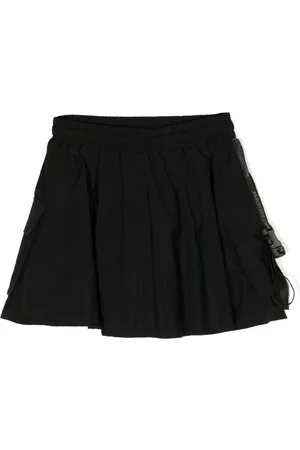 BARROW Buckle-strap flared miniskirt