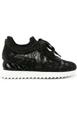 LE SILLA Reiko Wave floral-lace sneakers