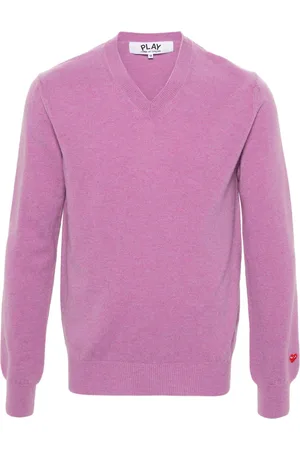 Comme des Garçons Logo-appliqu?? wool jumper