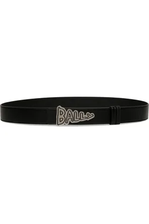 Bally Logo-plaque leather belt