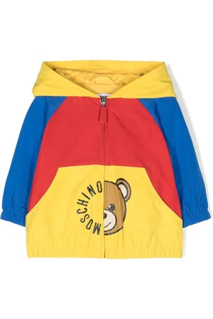 Moschino Teddy Bear-motif colour-block hooded jacket