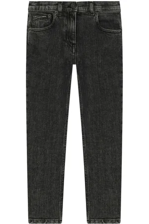 Dolce & Gabbana Logo-plaque stretch-denim jeans