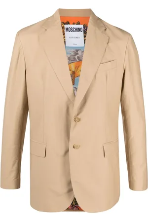 Moschino Single-breasted cotton-blend blazer