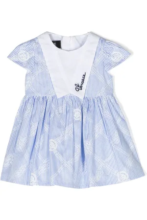 VERSACE Striped poplin dress