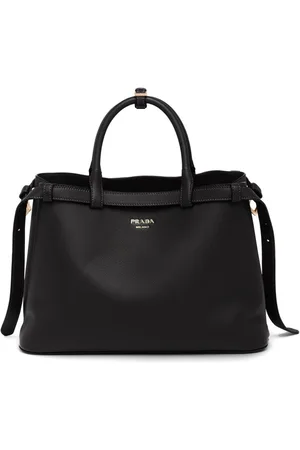 Prada Logo-plaque leather tote bag
