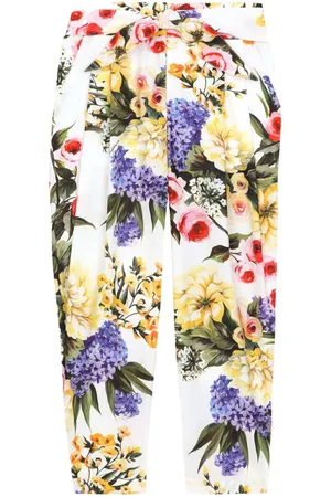 Dolce & Gabbana Floral-print straight-leg trousers