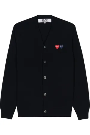 Comme des Garçons Heart-patch wool cardigan