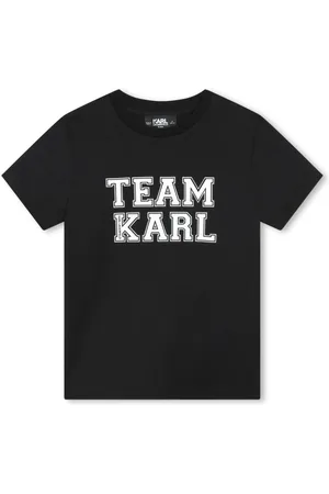 Karl Lagerfeld Slogan-print organic cotton T-shirt