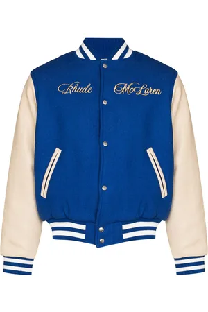Rhude X McLaren varsity bomber jacket