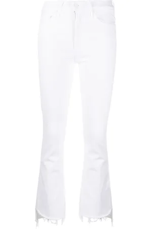Mother The Insider frayed cropped jeans