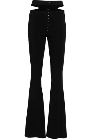 MUGLER Cut-out detailing flared trousers