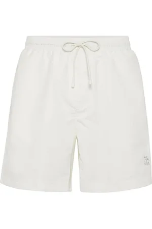 Brunello Cucinelli Logo-embroidered swim shorts