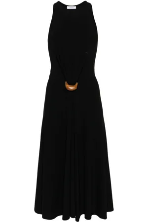 Salvatore Ferragamo Wooden-buckle sleeveless dress