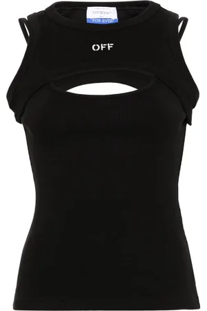 OFF-WHITE Logo-embroidered tank top