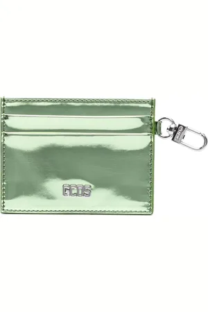 GCDS Comma Mirror leather card holder