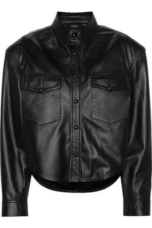 WARDROBE.NYC Leather shirt jacket