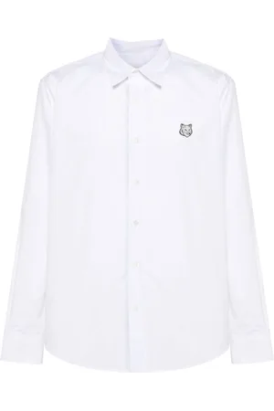 Maison Kitsuné Fox-patch cotton shirt