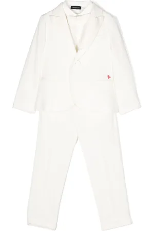 MONNALISA Textured stretch-cotton trousers set