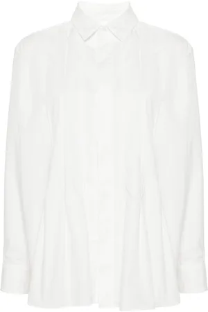 SACAI Pleat-detail poplin shirt