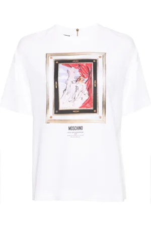 Moschino Painting-print crepe blouse