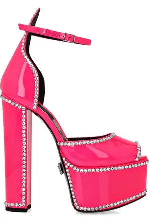 Philipp Plein Crystal-embellished leather pumps