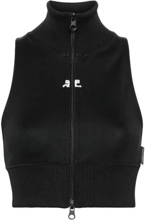 Courrèges Zip-up cropped vest