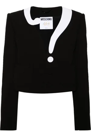Moschino Asymmetric-neck cropped jacket