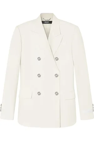 VERSACE Double-breasted wool blazer