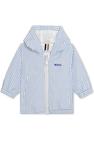 HUGO BOSS Logo-print striped windbreaker