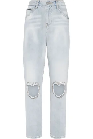 Philipp Plein Heart-patch straight jeans
