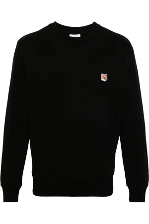 Maison Kitsuné Fox-patch cotton sweatshirt