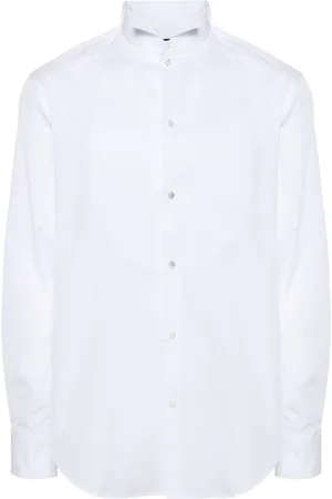 Emporio Armani Bib-panel cotton shirt