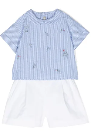Il gufo Striped shorts set