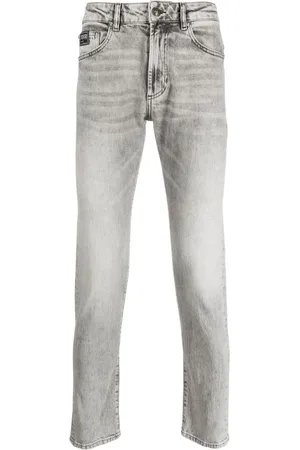 VERSACE Whiskering-effect straight-leg jeans