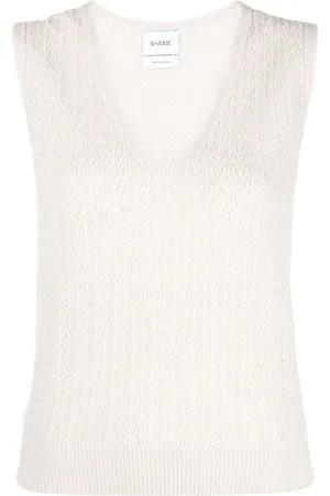 Barrie V-neck cashmere top