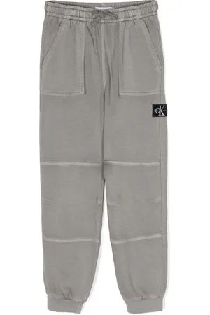 Calvin Klein Logo tag ribbed-detailed jogging trousers